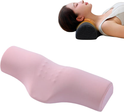 Cervical Neck Pillow for Neck Pain Relief,Memory Foam Neck Bolster Support Pillow for Bolster Support and Shoulder Relaxer, Decompression Devices Orthopedic Pillow Gray
