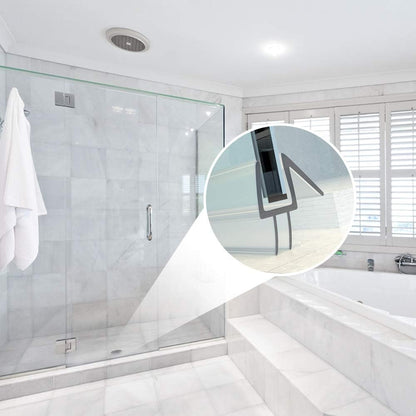 Yecaye 3 Pack 3/8" x 39" Shower Door Bottom Seal Strip, Shower Door Sweep | Shower Door Sweep for 3/8'' (10mm) Doors, Frameless Glass Shower Door Seal Strip Stop Shower Leaks and Create a Water Barrier