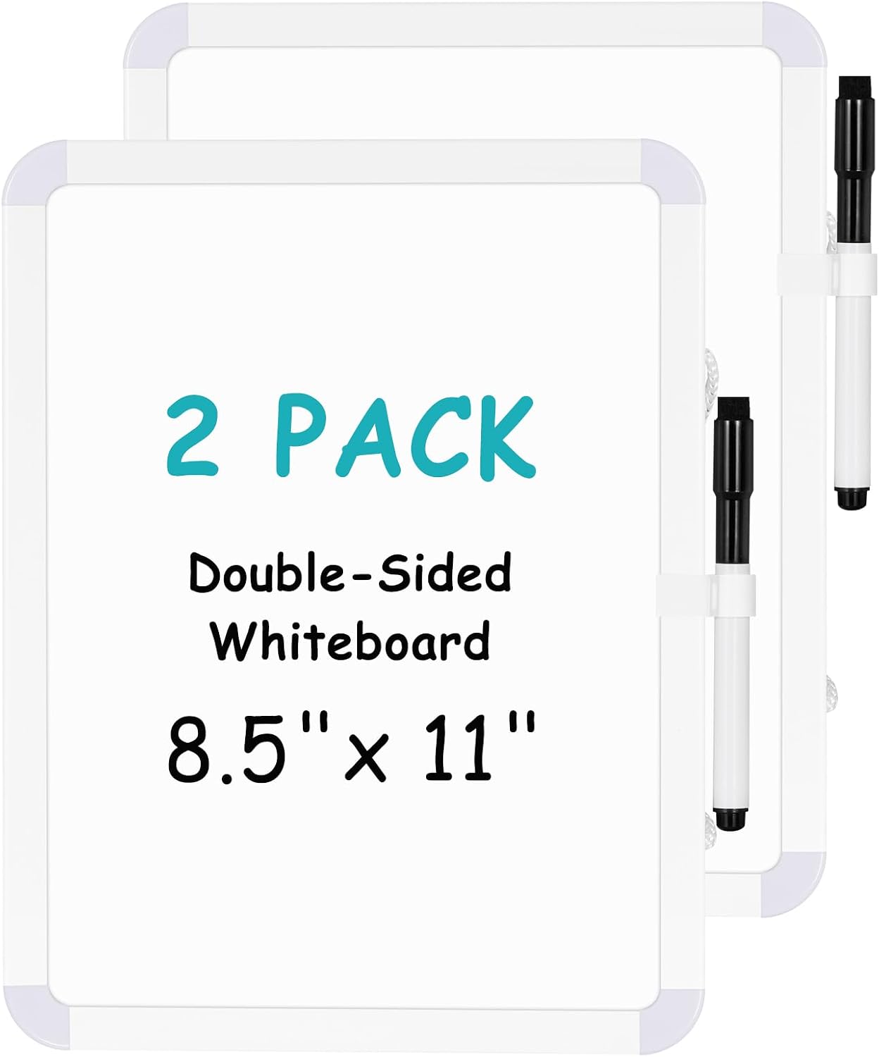 Magnetic Dry Erase Whiteboard for Fridge, 12"x8" Small White Board for Refrigerator, Grocery List & Meal Planner Kitchen Organizer with Stain Resistant Technology, Includes 3 Markers & Eraser