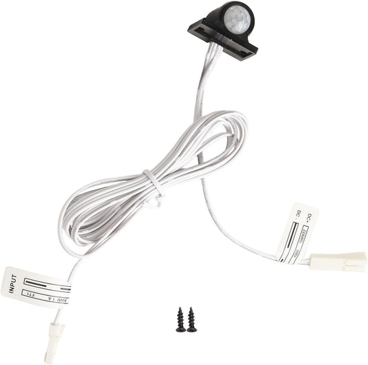 Infrared Motion Sensor Switch for 12V Light Strip, Auto On/Off for Stair, Corridor and Attic Lighting (Black)
