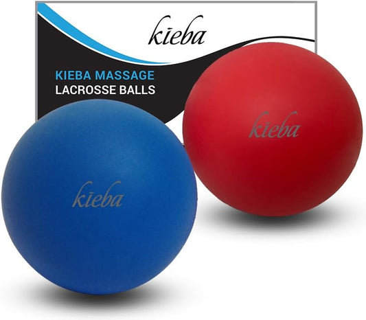 Massage Lacrosse Balls for Myofascial Release, Trigger Point Therapy, Muscle Knots, and Yoga Therapy. Set of 2 Firm Balls (2 Orange)