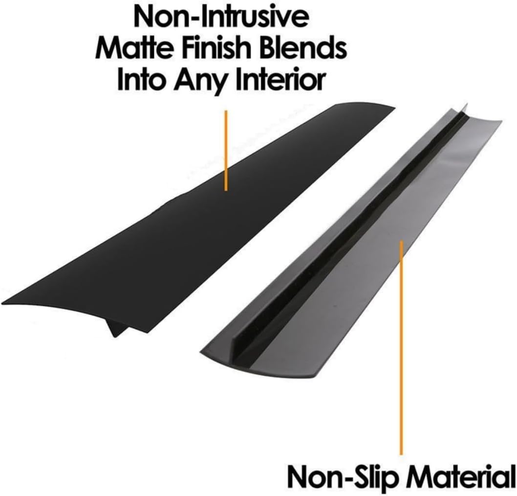 2 Pack Flexible Kitchen Stove Gap Covers, Silicone Gap Fillers Between Counter and Stovetop, Oven, Washer, Dryer, Easy to Wipe, Food Grade (Black, 21 Inches)