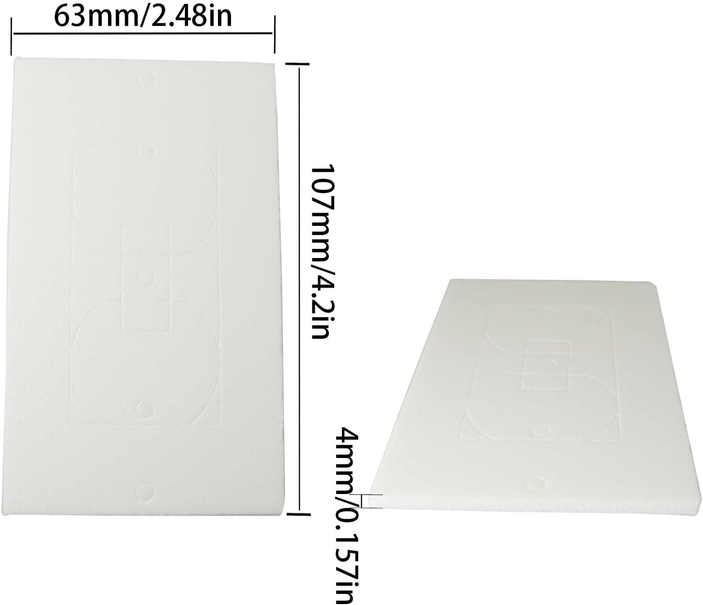 20PCS Wall Gasket Wall Plate Insulation Gasket Replacement Outlet Insulation Pads Socket Foam Insert Light Switch Insulation Electrical Outlet Covers