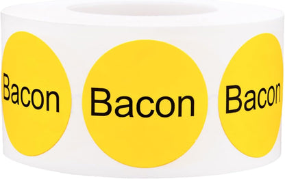 Yellow with Black Carnitas Circle Dot Adhesive Stickers, 1 Inch Round Labels, 500 Total Stickers