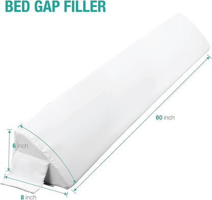 Vekkia 34" Extra-Long Wedge Pillow,7.5" Bed Wedge Pillow for Sleeping,White