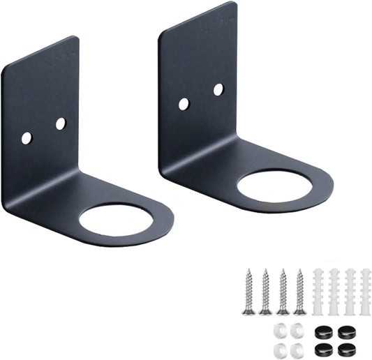 BiJun Soap Dispenser Wall Mount,1.06in Shampoo Conditioner Dispenser | Soap Dispenser Holder Refillable Shower Shampoo Conditioner Dispenser Set of 2 Black Space-Saving for Kitchen Bathroom ﻿