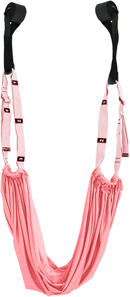 Waist Back Leg Stretch Strap Yoga Fitness Band,Stretching Equipment with Door Anchor for Dance Aerial Yoga Ballet Leg Stretching Exercise ()
