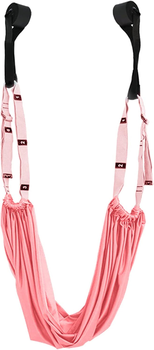 Waist Back Leg Stretch Strap Yoga Fitness Band,Stretching Equipment with Door Anchor for Dance Aerial Yoga Ballet Leg Stretching Exercise ()