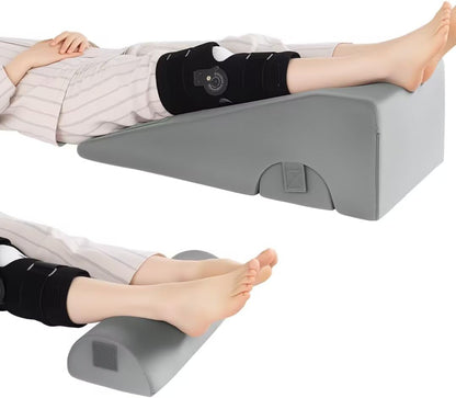 ROYALAY Knee Replacement Pillow, Leg Pillow for Knee Surgery Recovery with Different Height, Leg Surgery Recovery Equipment for Hip Foot Ankle, Double