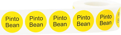 Yellow with Black Carnitas Circle Dot Adhesive Stickers, 1 Inch Round Labels, 500 Total Stickers