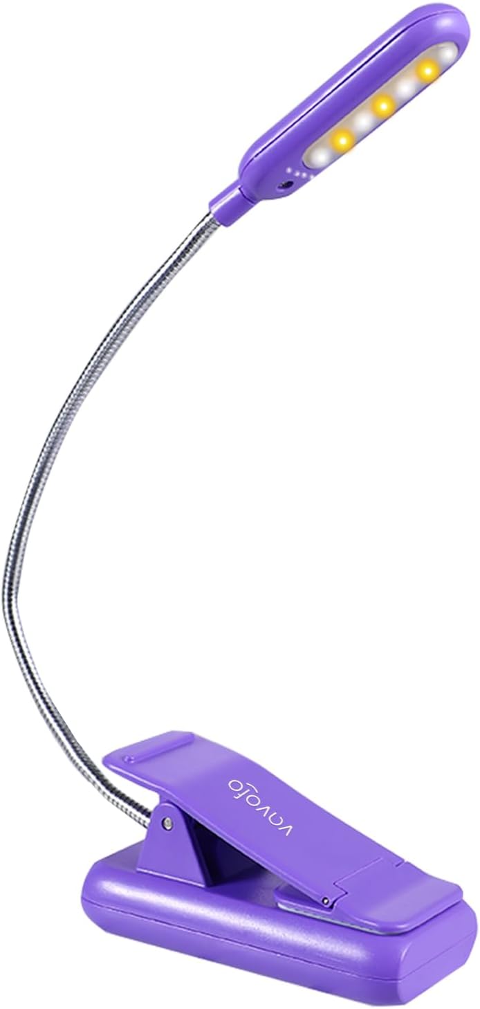 VAVOFO Rechargeable Reading Light, Clip on Book Light for Reading in Bed