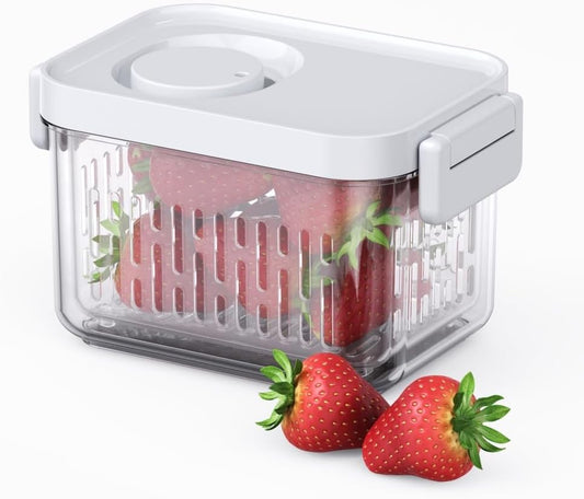Produce Saver, Fruit Storage Containers Produce Containers Berry Containers with Colanders, 3.8 Cup