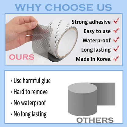 Window Screen Repair Tape, New Strong Adhesive Screen Repair Tape Screen Repair Kit Fiberglass Screen Tape Mesh Repair Suitable for mesh Doors and Windows (Gray)