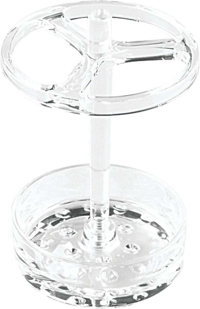 iDesign Toothbrush Holder, Clear | For Normal to Large Toothbrushes, Fits Spin Brushes, Holds Toothpaste