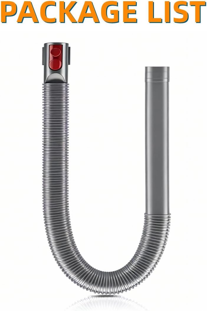 JEDELEOS Dryer Vent Lint Attachments for Dyson V15 V15s Gen5 V12 V11 V10 V8 V7 Vacuum Nozzle Hose Crevice Flexible Lint Removal Tool Dryer Vent Cleaner Kit (Gray)