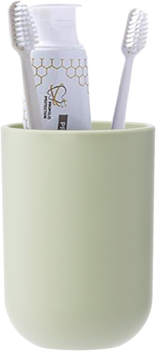 Toothbrush Cup, Bathroom Cup, Toothbrush Holder, Bathroom Tumbler, Plastic, 350ml (White)