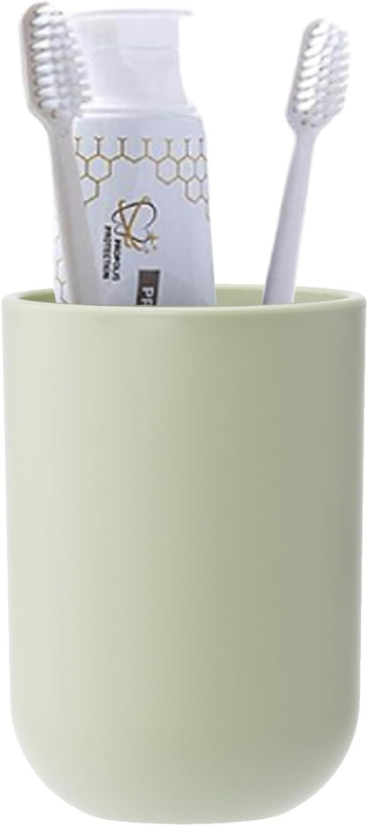 Toothbrush Cup, Bathroom Cup, Toothbrush Holder, Bathroom Tumbler, Plastic, 350ml (White)