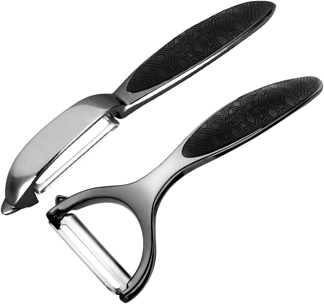 Vegetable Peeler, Stainless Steel Multi-function Potato Fruit Peeler Set, Y & I Shape Swivel Blades Kitchen Household Peeling Tools