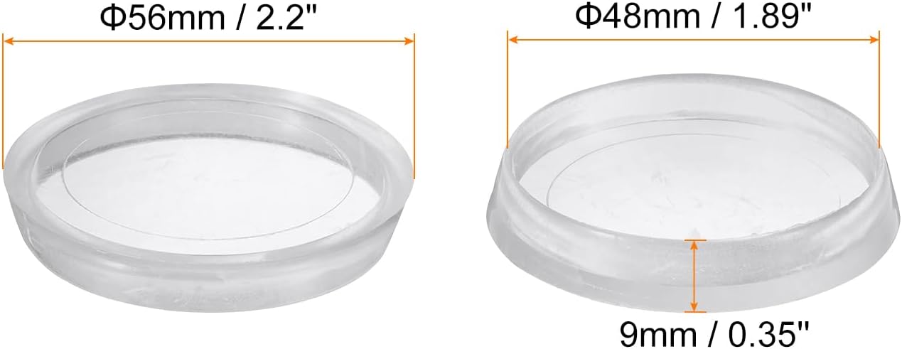uxcell 12 Pcs Round Furniture Caster Cups, 1-7/8" Plastic Furniture Pads Floor Protectors for Carpet Floors