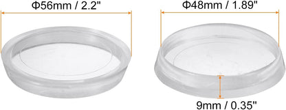 uxcell 12 Pcs Round Furniture Caster Cups, 1-7/8" Plastic Furniture Pads Floor Protectors for Carpet Floors