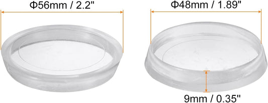 uxcell 12 Pcs Round Furniture Caster Cups, 1-7/8" Plastic Furniture Pads Floor Protectors for Carpet Floors