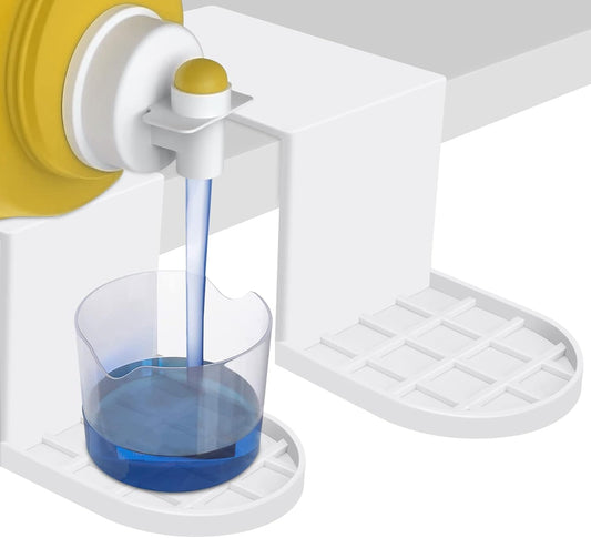 Laundry Detergent Holder 2 Pack - Detergent Cup Holder Tidy Soap Tray Dispenser Organizer Drip Fit Catcher for Fabric Softener Liquid Spigot Container Plastic Sheet Saver Stand Station Washing Set | Detergent Cup Holder, Soap Tray, Plastic Sheet Saver