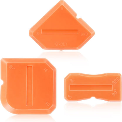 Caulk Tool Caulking Tool Kit, 3 Pcs silicone Grout Finishing Applicator Set | Professional Sealant Smoothing Tools for Kitchen Bathroom Floor Tile, Reusable Caulk Finishing Spatula Set