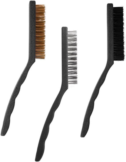 GALPADA Cooktop Cleaning Brush Set 3pcs Wire Brushes for Kitchen Range Hood and Stove Gap for Household Grease Removal and Tight Space Cleaning