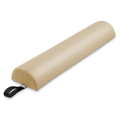 Saloniture Half Round Massage Table Bolster Pillow Pad - 26 x 6 x 3 Inch - Gray Velour