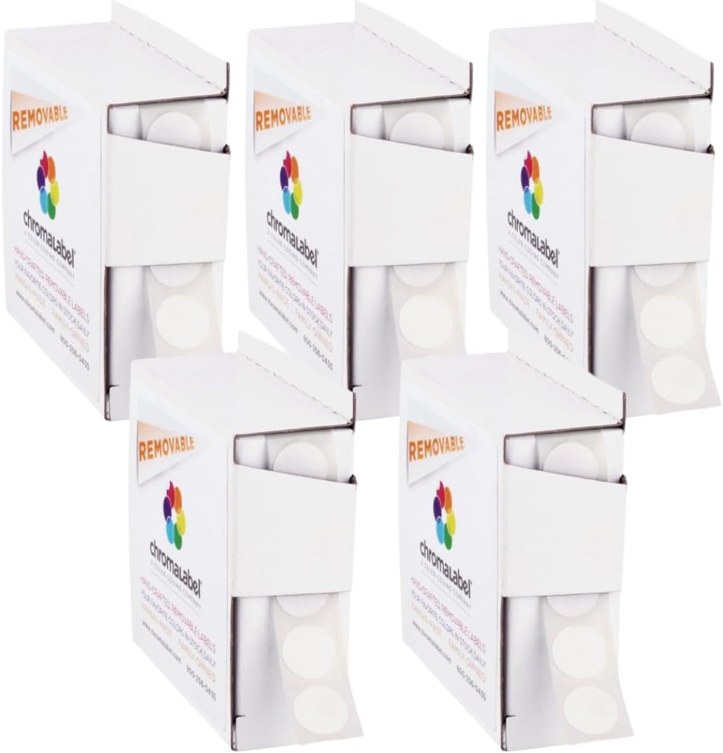 Removable Green Dot Stickers, 1/2 Inch, 1000/Box | Inventory Circle Labels with Removable Adhesive for Offices, Classrooms, Food Service, and Medical Settings. Made in USA