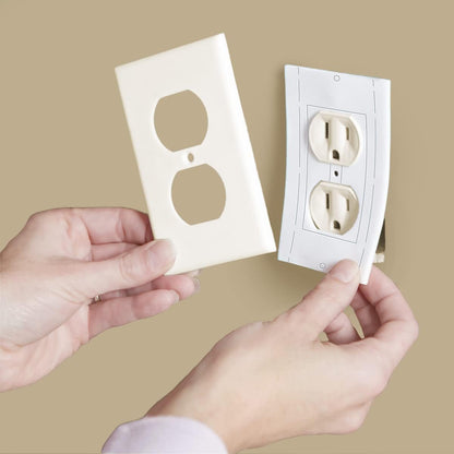 Duck Brand Wall Socket Sealers, 2-1/2 in. x 4.31 in. (White) / 12-Pack