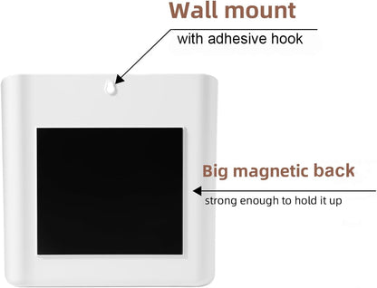 SUBEKYU Magnetic Lint Bin Small Waste Bin for Laundry Room,White | Laundry Storage Container for Hanging on Dryer/Washer/Wall, 0.85 Gallon