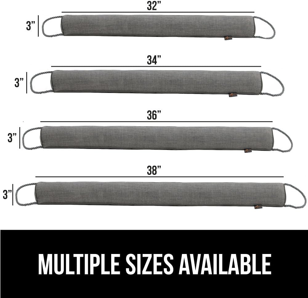GORILLA GRIP Door Draft Stopper for Bottom of Doors, Cold Air Insulation Sweep, Weather Stripping Seal Noise, Soundproofing, Warmth Sealer, Easy Install Gap Filler, Home Essentials, 32 Inch, Gray