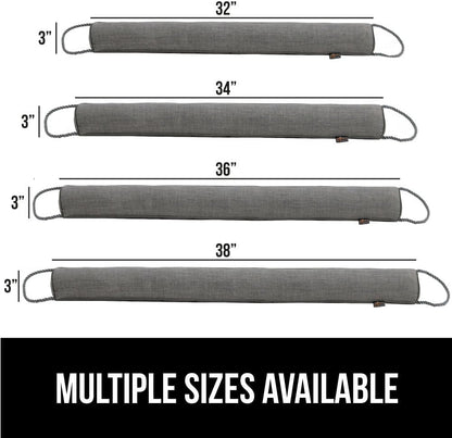 GORILLA GRIP Door Draft Stopper for Bottom of Doors, Cold Air Insulation Sweep, Weather Stripping Seal Noise, Soundproofing, Warmth Sealer, Easy Install Gap Filler, Home Essentials, 32 Inch, Gray