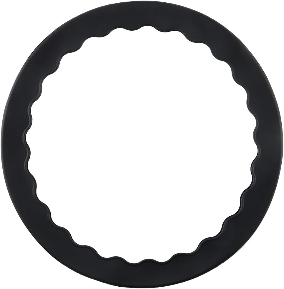 Semetall 1.5 Inch Rubber Caster Cups 8 Pack Black | Non Slip Furniture Coasters Floor Protectors for Bed Couch Table Chair