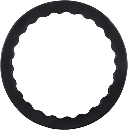 Semetall 1.5 Inch Rubber Caster Cups 8 Pack Black | Non Slip Furniture Coasters Floor Protectors for Bed Couch Table Chair