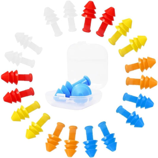 Ear Plugs for Sleeping - 10 Pairs Reusable Silicone Ear Plugs