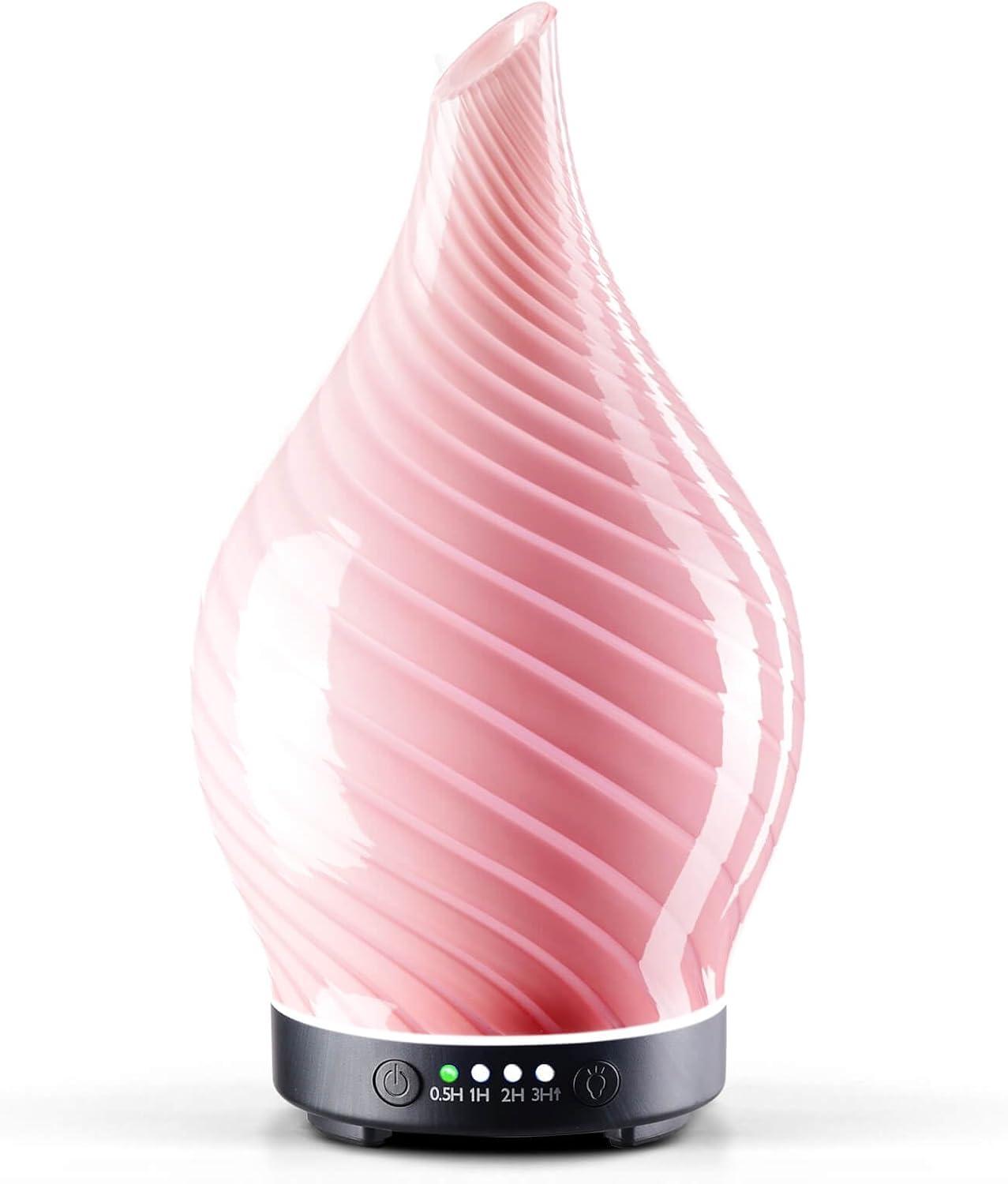 Porseme Oil Diffuser 3D Glass Aromatherapy Ultrasonic Humidifier, Air Refresh Auto Shut-Off, Timer Setting, BPA Free for Home Hotel Yoga Leisure SPA Gift 150ml Last 6H - Colors B