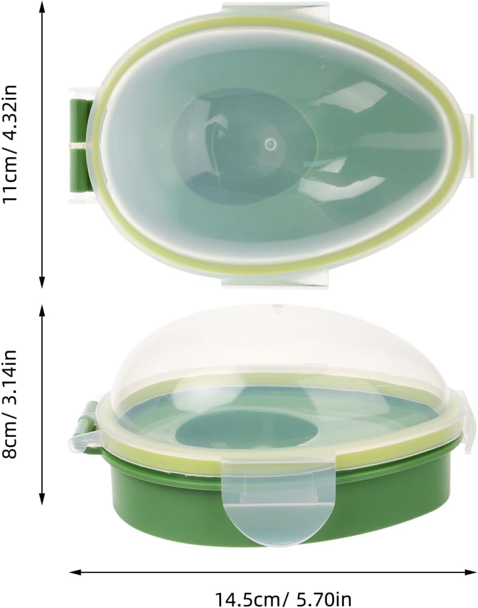 DOITOOL Avocado Keeper, Avocados Storage Container, Reusable Saver Holder, Silicone Fridge Container for Freshness, Refrigerator Vegetable Case Saver, Clear Box for Vegetarians