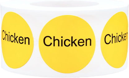 Yellow with Black Carnitas Circle Dot Adhesive Stickers, 1 Inch Round Labels, 500 Total Stickers