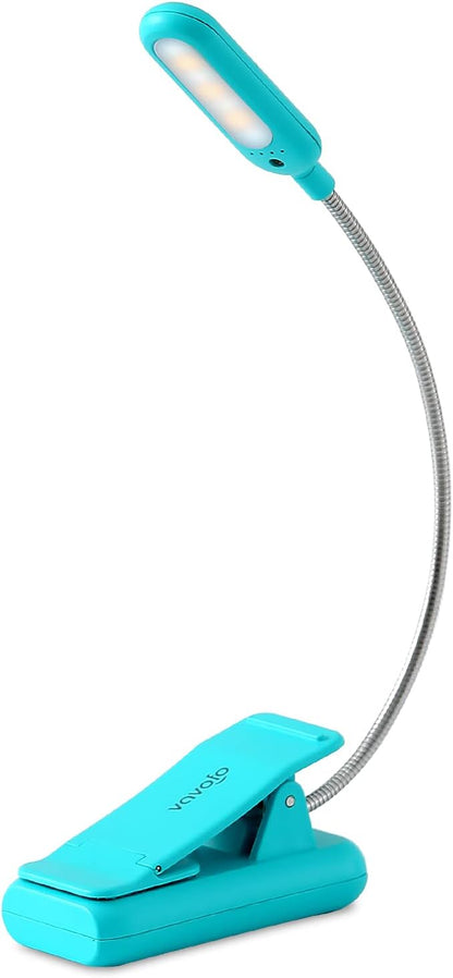 VAVOFO Rechargeable Reading Light, Clip on Book Light for Reading in Bed