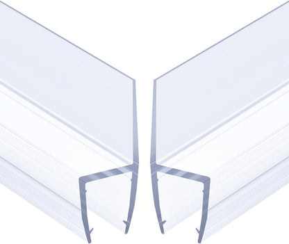 AmazerBath Frameless Shower Door Bottom Seal 39 inch (Set of 2) - Clear, Suitable for 3/8 Inch Glass, Modern Style