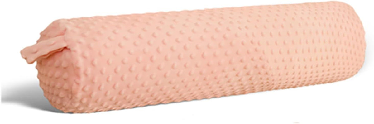 Cervical Neck Roll Pillow for Girl Bed Decoration Blush Pink 24in