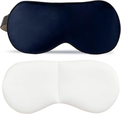 Natural Microwave Heated Eye Mask for Stye Eye Treatment -Moist Heat Warm Compress for Eyes -Premium Silk Eye Mask for Dry Eyes, Sinus, MGD-10 min Heat Therapy -Washable Cover & Adjustable Strap