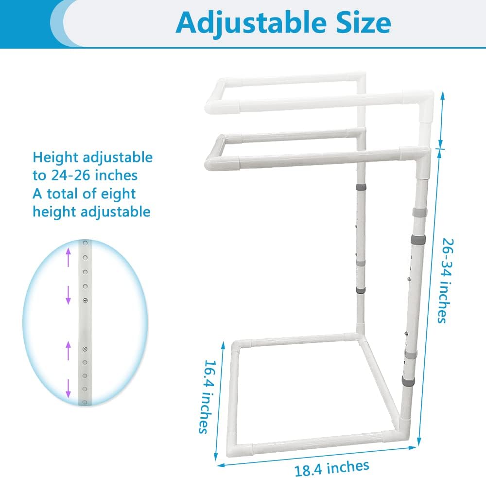 Blanket Lifter for Feet Bed Sheet Lift Foot Cradle Hospital Bed Toe Tent Blanket Support 26"-34" Adjustable Holder Bar Ankle Leg Knee Surgery Recovery Supplies