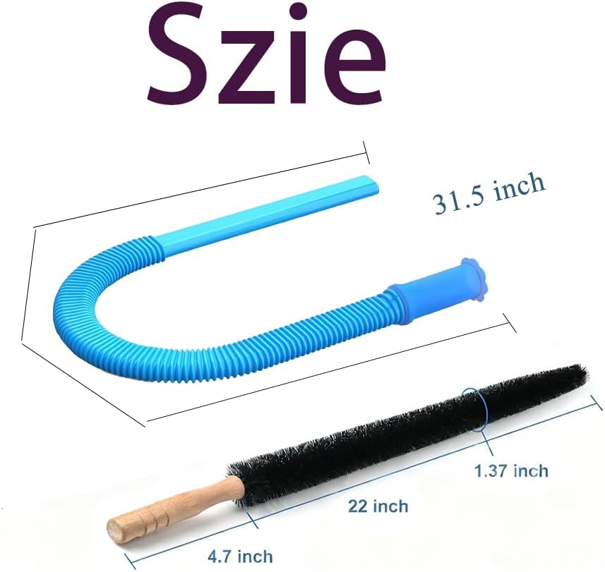 Dryer Vent Cleaner Kit (Blue*1) | Dryer Vacuum Hose Attachment with Universal Connector,Flexible Cleaning Brush for Deep Lint Removal,Fits Most Vacuum Cleaners