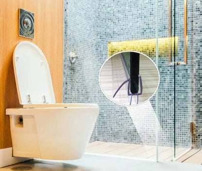 eatelle Shower Door Bottom Seal with Drip Rail for 3/16 (5mm) Thick Glass, 36" Long Sweep - Ultra Clear Polycarbonate