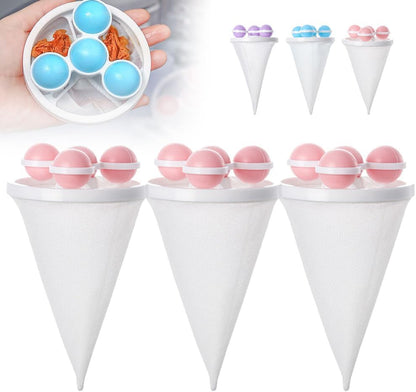 3PCS Washing Machine Lint Catcher, Floating Washing Machine Filter Bags, Reusable Washing Machine Hair Filter Mesh Bags, Laundry Lint Catcher for Washing Machine (Mix)