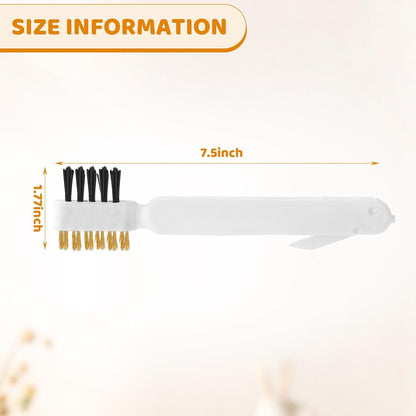Kitchen Cleaning Scrub Brush, 4-in-1 Deep Gas Stove Top Cleaner With Brass Wire Brush, Stiff Bristles & Cooktop Scrape, Range Hood Grease Grime Rust Cleaner for Pot Pan Household Cleaning Tool