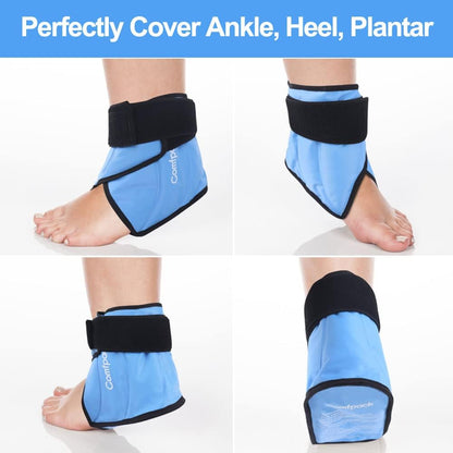 Comfpack Heel Ice Pack Wrap for Plantar Fasciitis Relief, Ankle Ice Pack | FSA Eligible, Ice Pack for Injures Reusable, Gel Cold Pack Warp for Achilles Tendonitis, Swelling, Ankle Sprain, Heel Pain